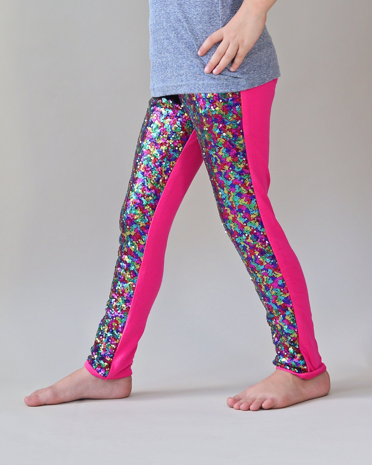 Sequin Leggings in Rainbow