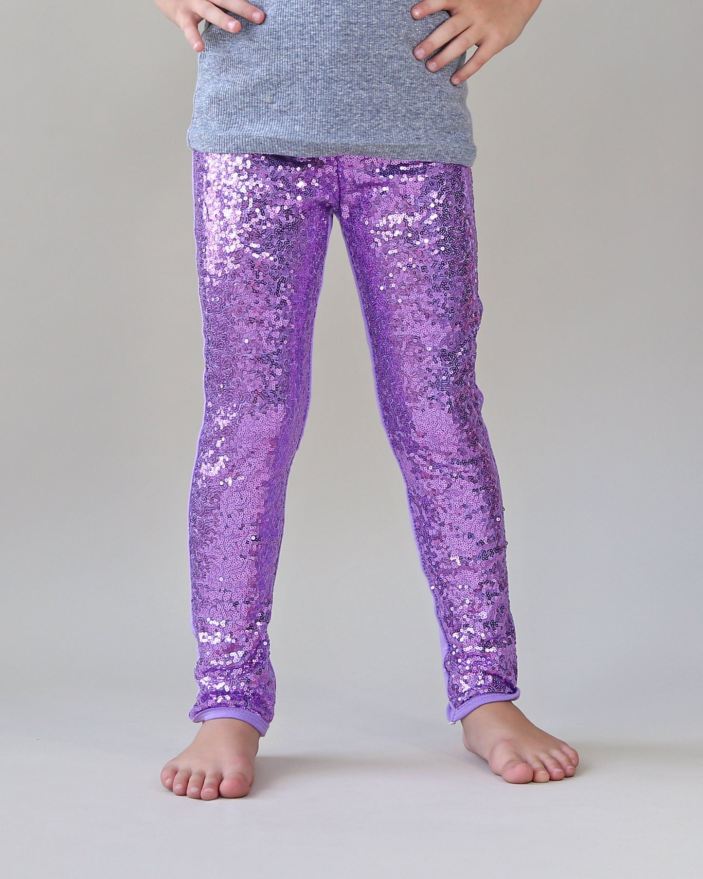 Sequin Leggings in Lavender