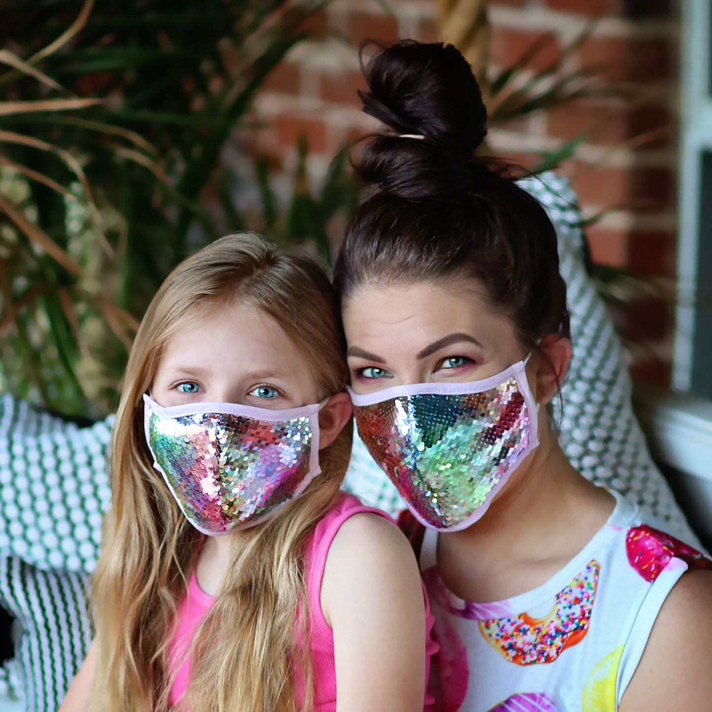 Sequin Face Mask - Pocket Filter Face Mask - Dust Face Mask - Glam Face Mask - Watermelon Pink Sequin Mask