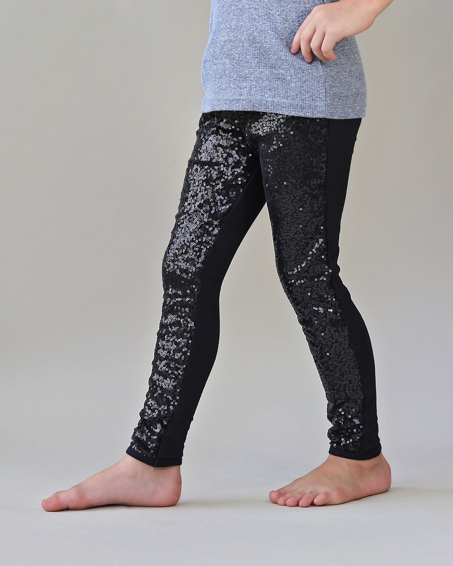 Sequin Leggings in Black