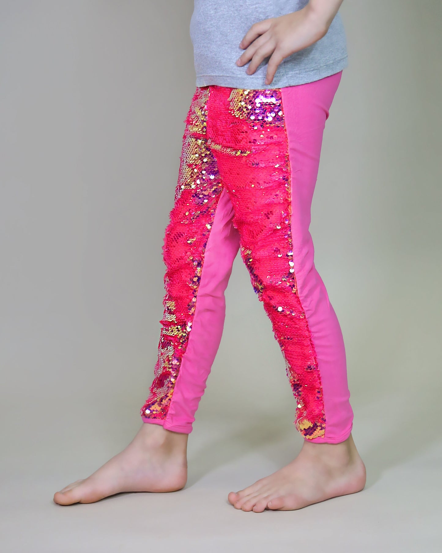 Flip Sequin Leggings in Watermelon