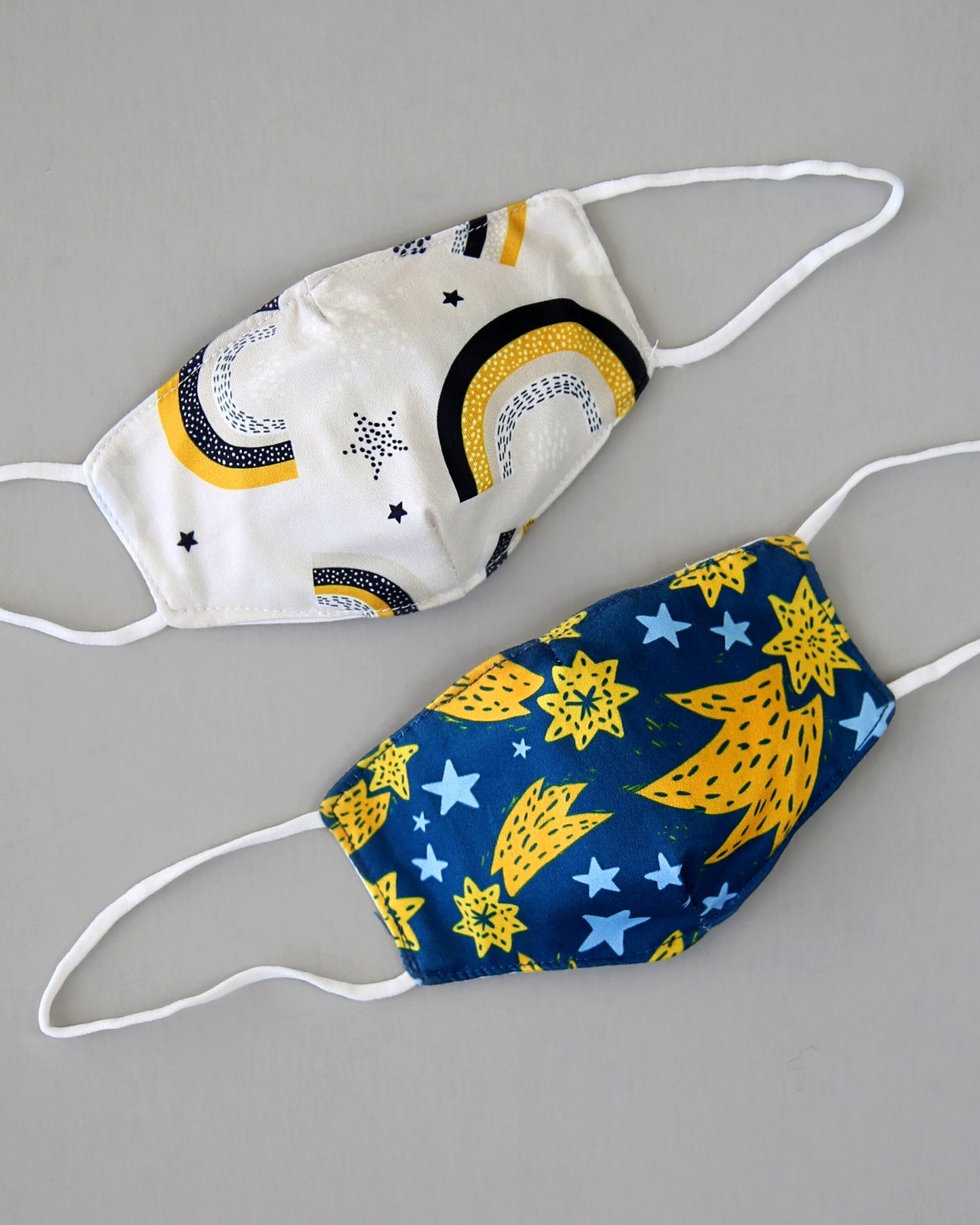 Rainbows and Shooting Stars Face Mask Set - Face Mask - Dust Face Mask - Glam Face Mask -Rainbow and Stars Masks