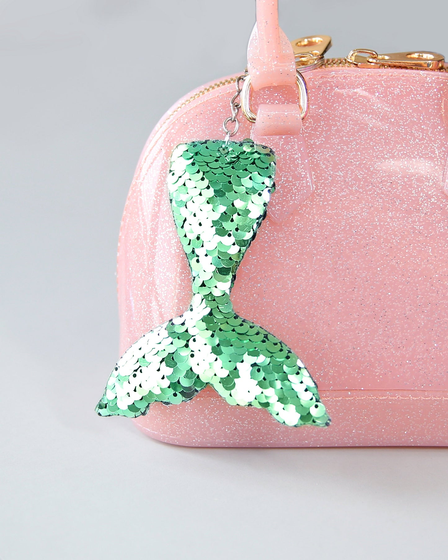 Mint Sequin Mermaid Tail Keychain - Glitter Keychain - Mint Green Sequin Keychain - Mermaid Keychain