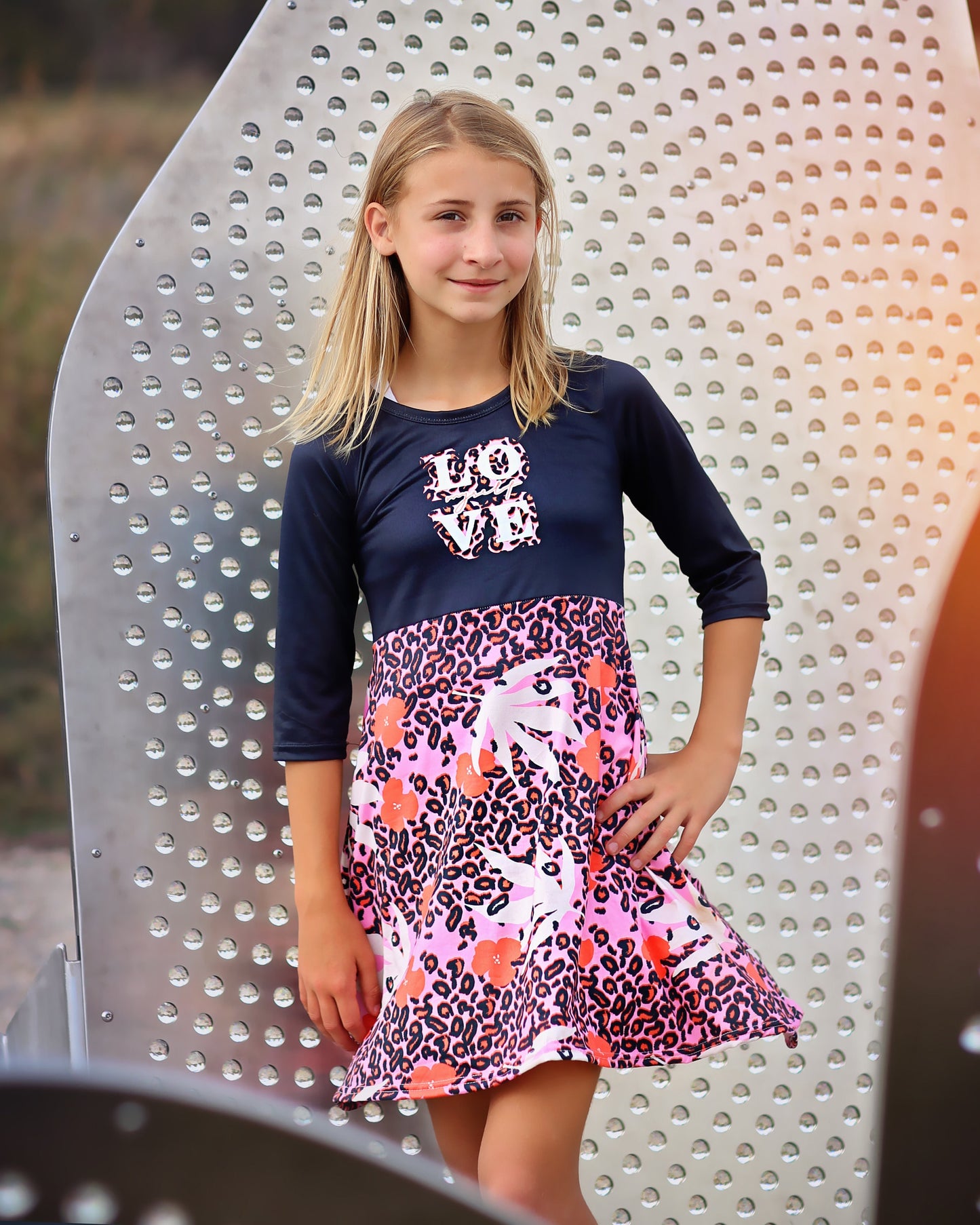 A-Line Dress - Girls Dress - Twirly Dress - Birthday Dress - Party Dress - Love Dress