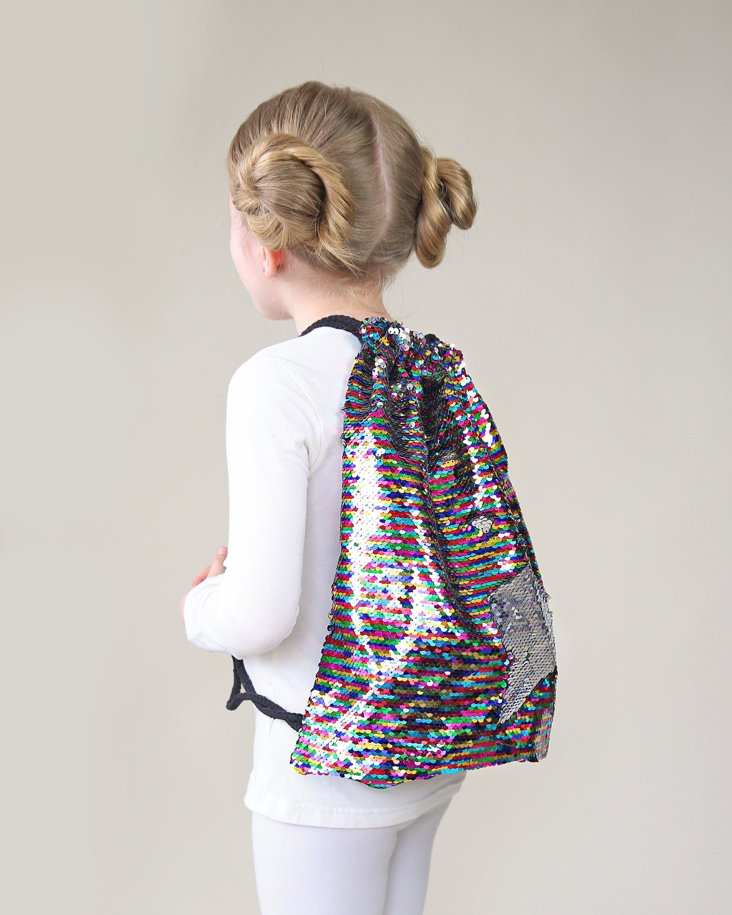 Rainbow Sequin Backpack - Sequin Backpack - Sequin Bag - Reversible Sequin Backpack - Drawstring Flip Sequin Backpack - Sequin Bag