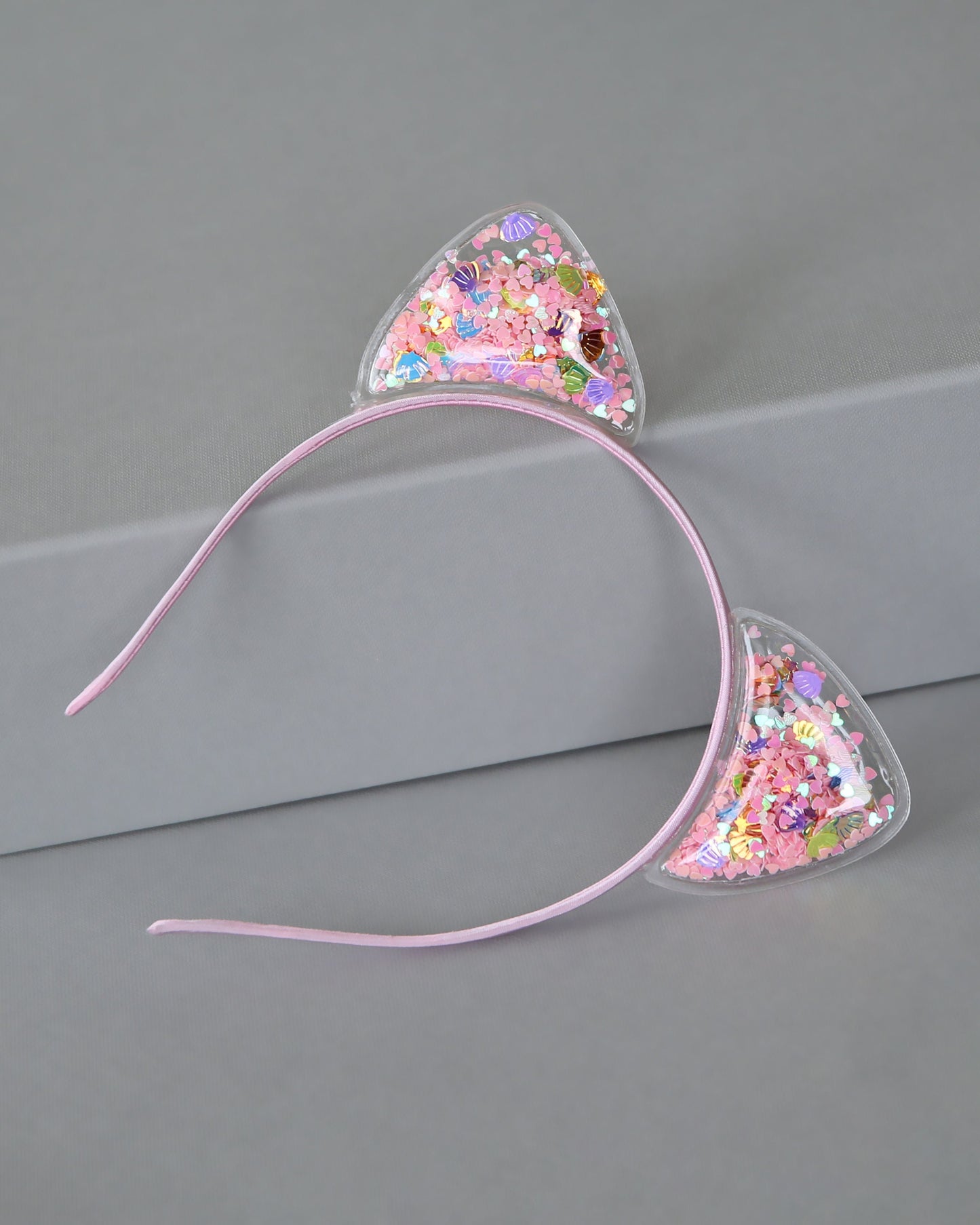 Rainbow Cat Ear Confetti Headband - Sequin Cat Headband - Rainbow Cat Headband - Rainbow Reversible Sequins - Sequin Cat Ears