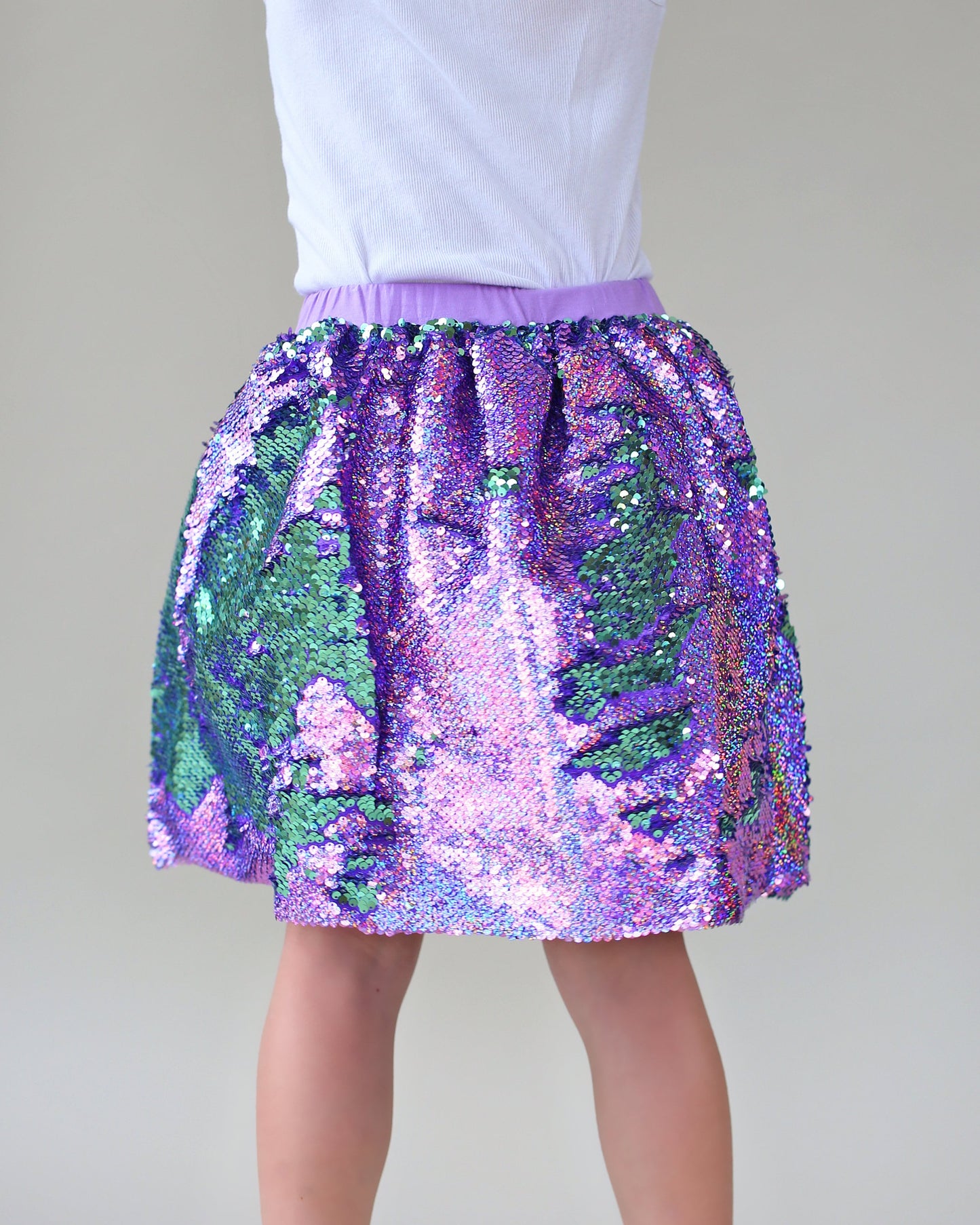 Mint and Lavender Flip Bubble Skirt - Lavender and Mint Skirt - Magic Sequin Skirt - Birthday Skirt - Party Bubble Skirt - Twirly Skirt