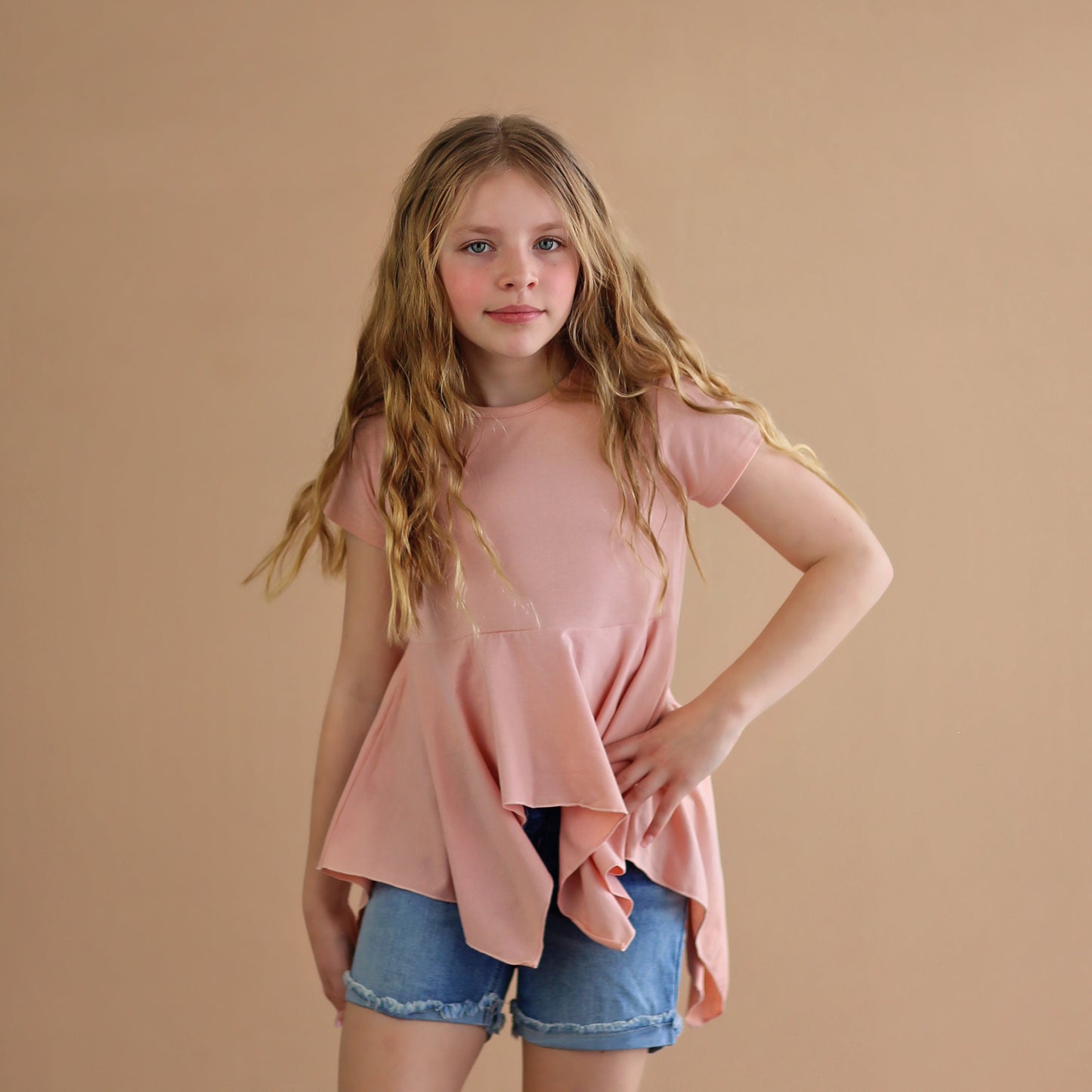 Blush Pink Boho Shirt - Light Pink High Low Shirt - Pink Shirt - Blush Pink Tunic Shirt