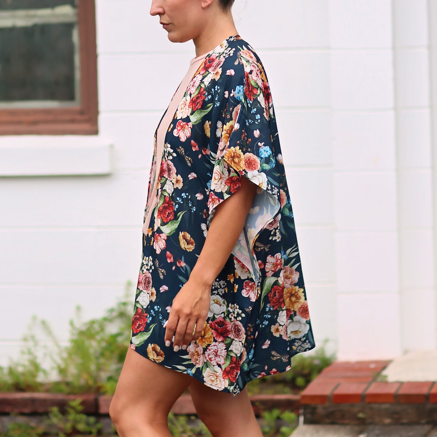 Green Roses Kimono- kimono, open flower shirt, boho kimono, kimono shirt, girls kimono, jacket, cardigan, beach cover up, oversized shirt