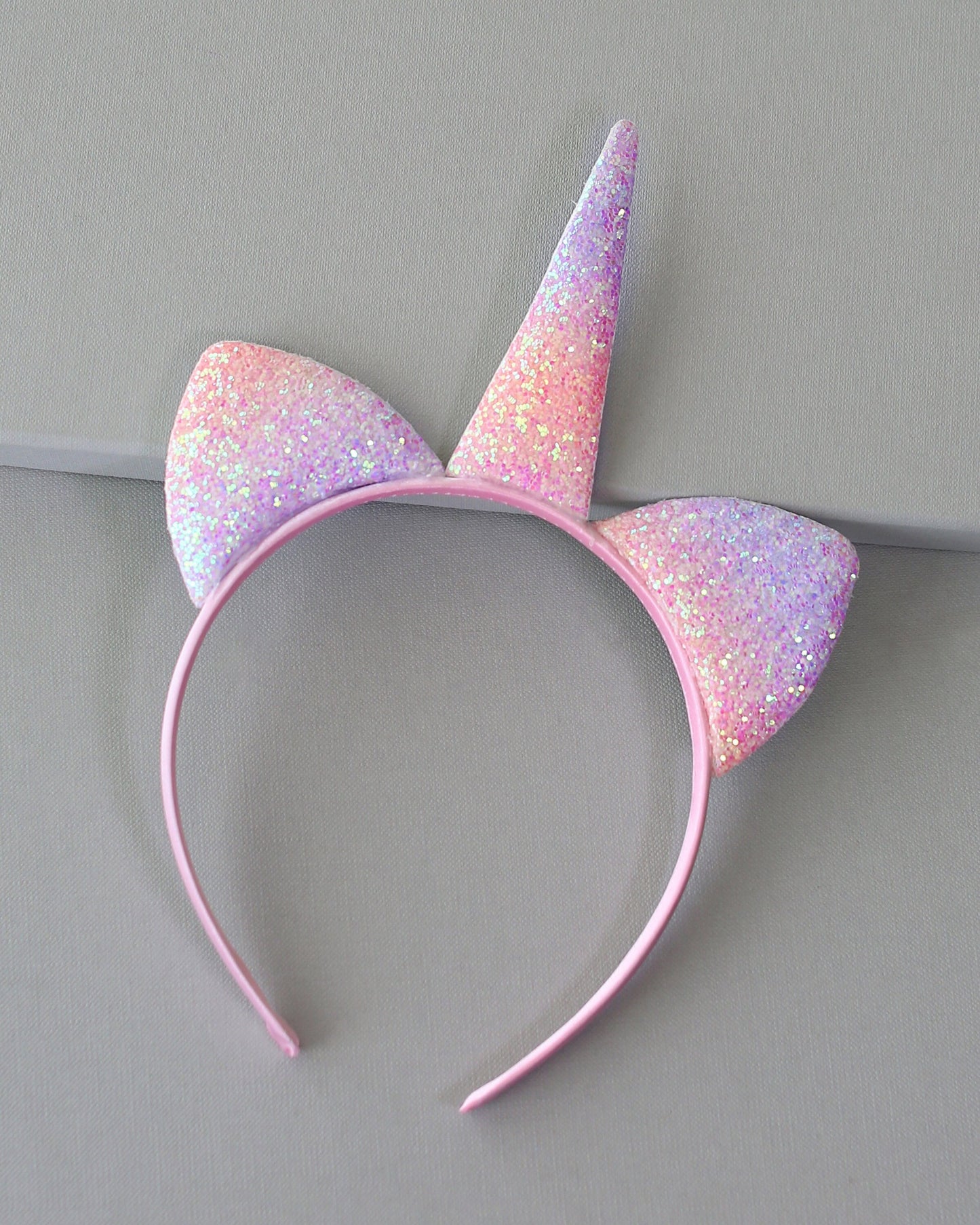 Pastel Rainbow Glitter Unicorn Headband - Rainbow Unicorn Headband, ear headband, unicorn headband, costume, unicorn, ears, halloween, party