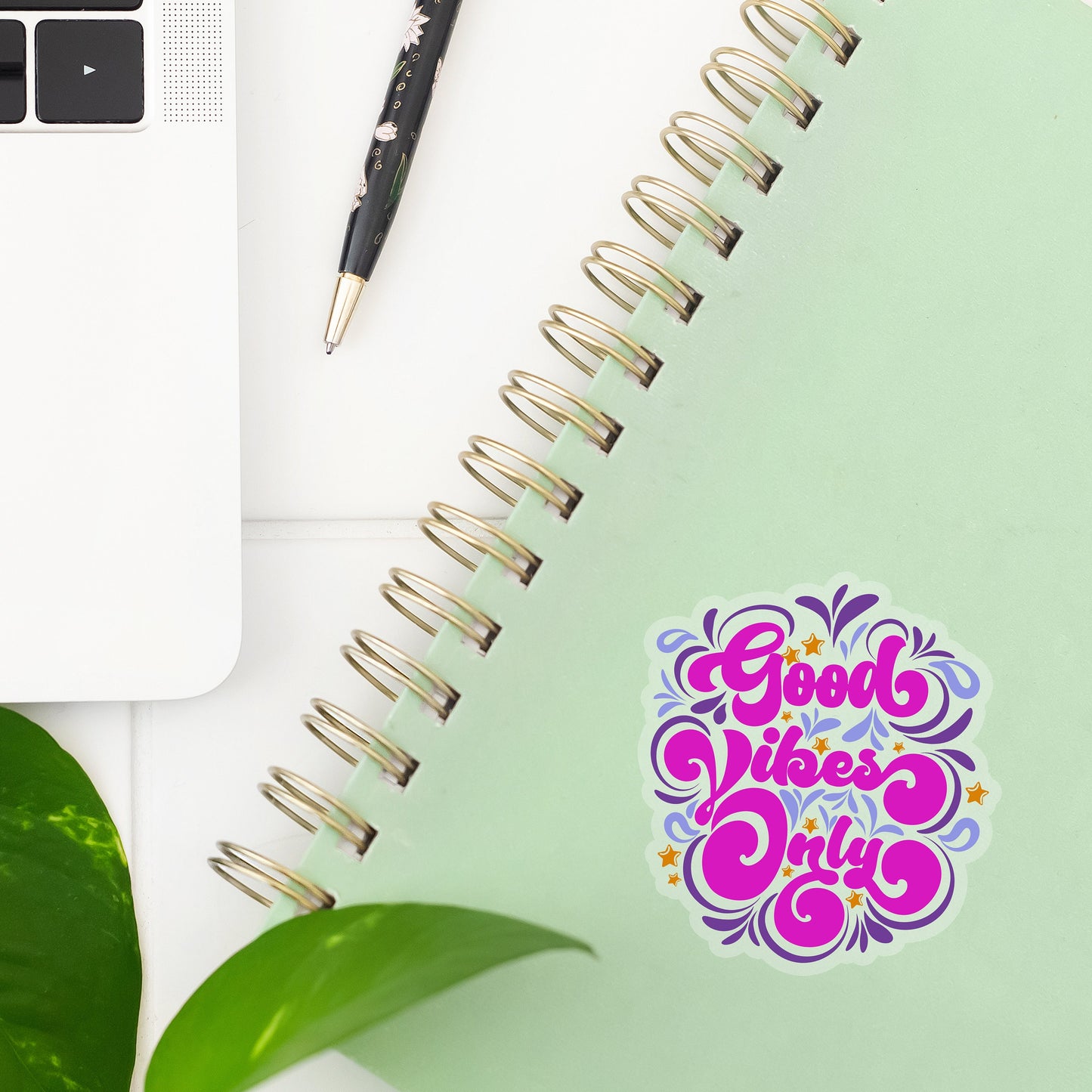 Good Vibes Only Sticker- Tumbler sticker, decal, laptop sticker, water bottle sticker, good vibes sticker, sticker, stickers, waterproof