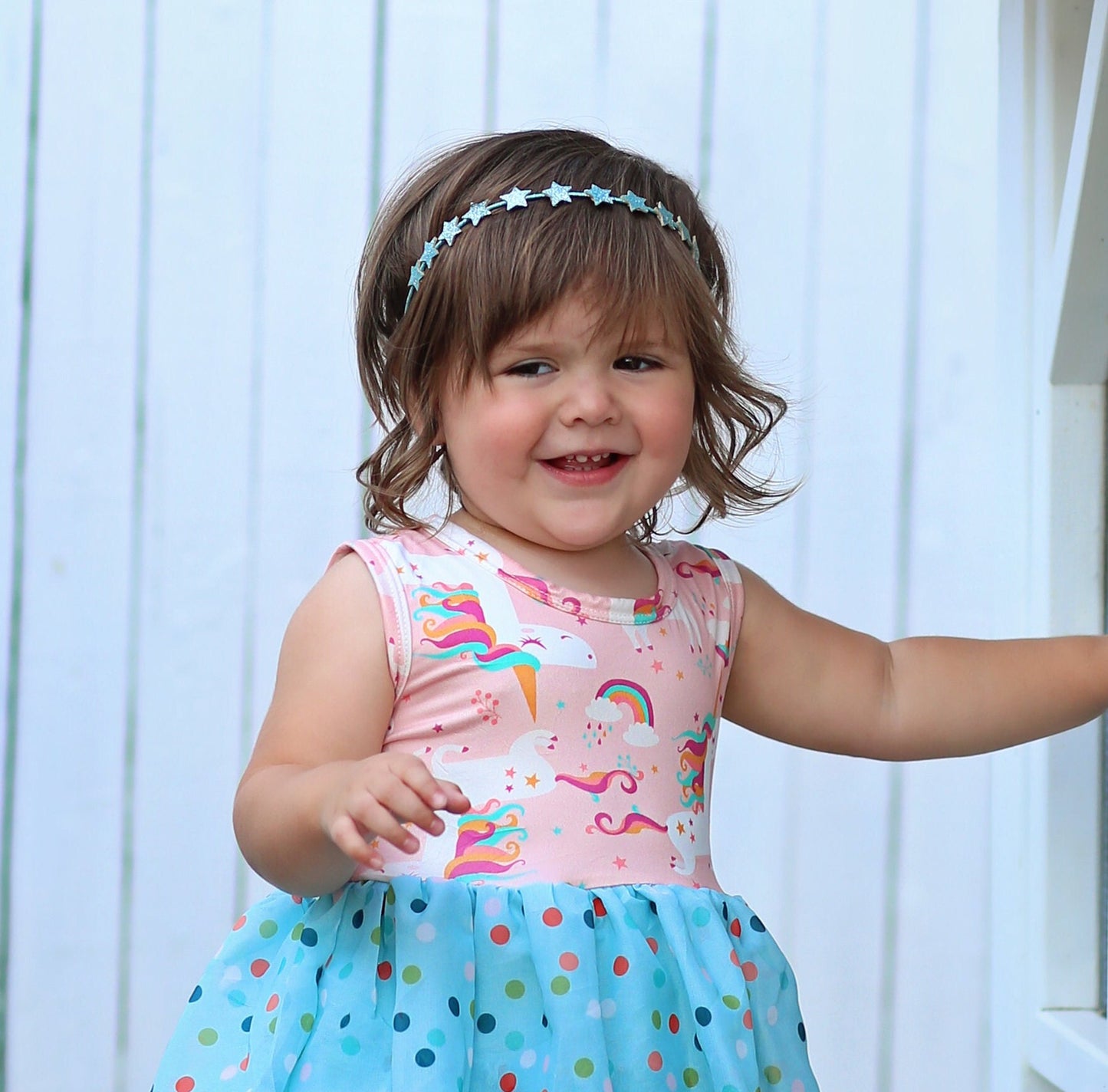 Aqua Glitter Stars Headband- Glitter Headband, Navy Headband, Birthday Headband, Party Headband, Girl Birthday Gift, Gift for her, Aqua