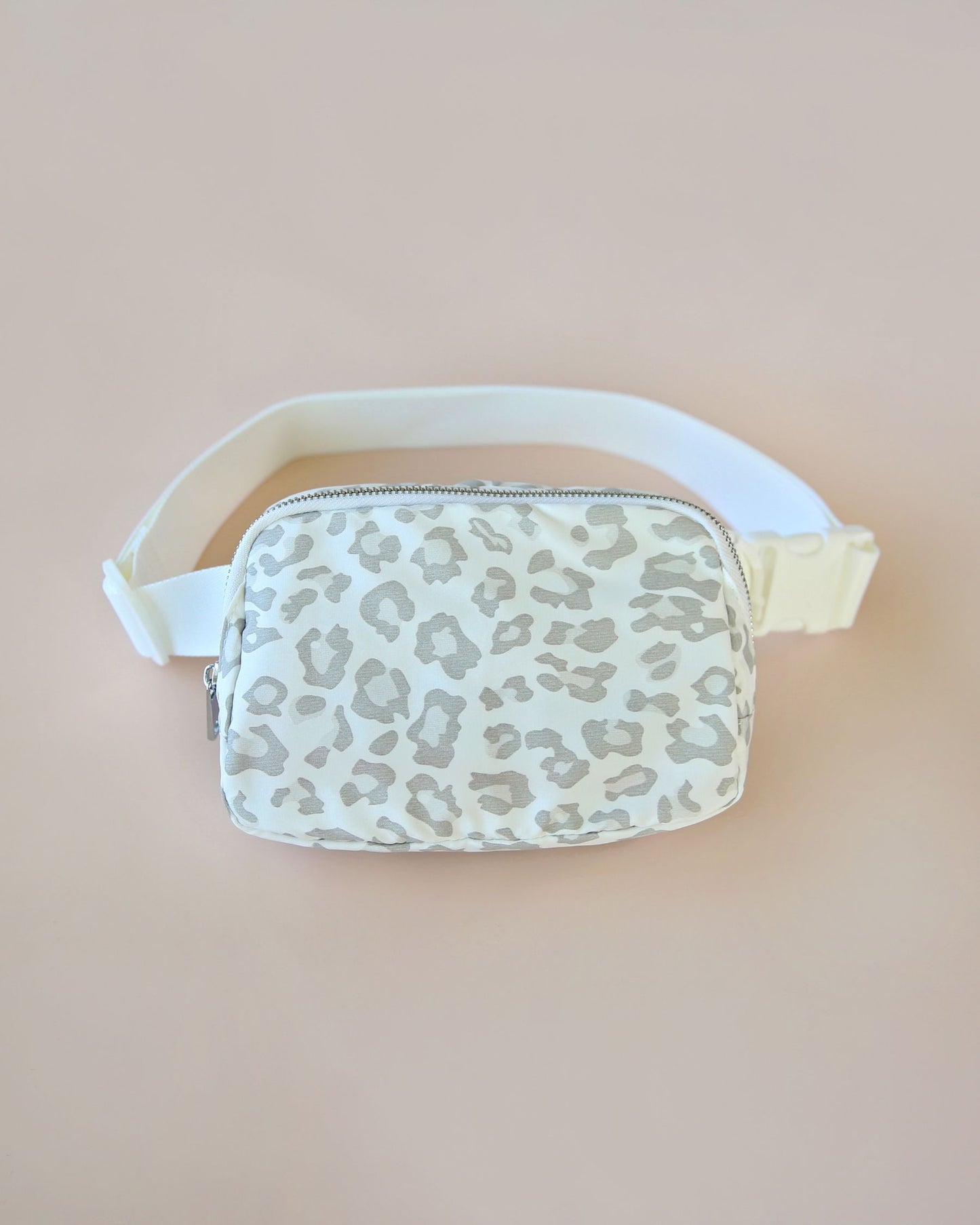 White Leopard Belt Bag