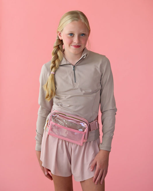 Clear Pink Belt Bag