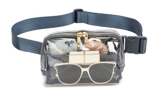 Clear Navy Belt Bag