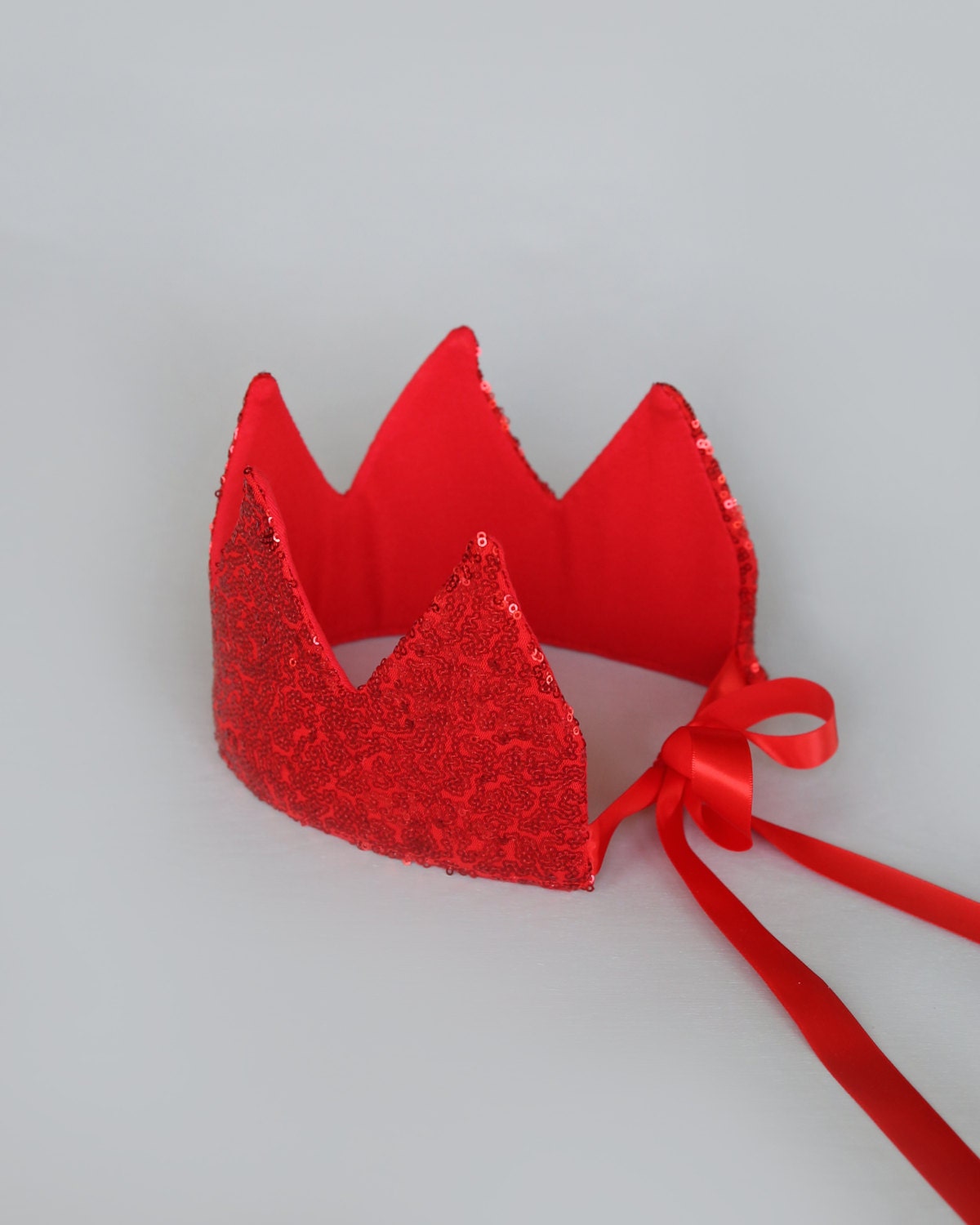 Dress Up Crown - Sequin Crown - Birthday Crown - Red Sequin Crown - Fits all