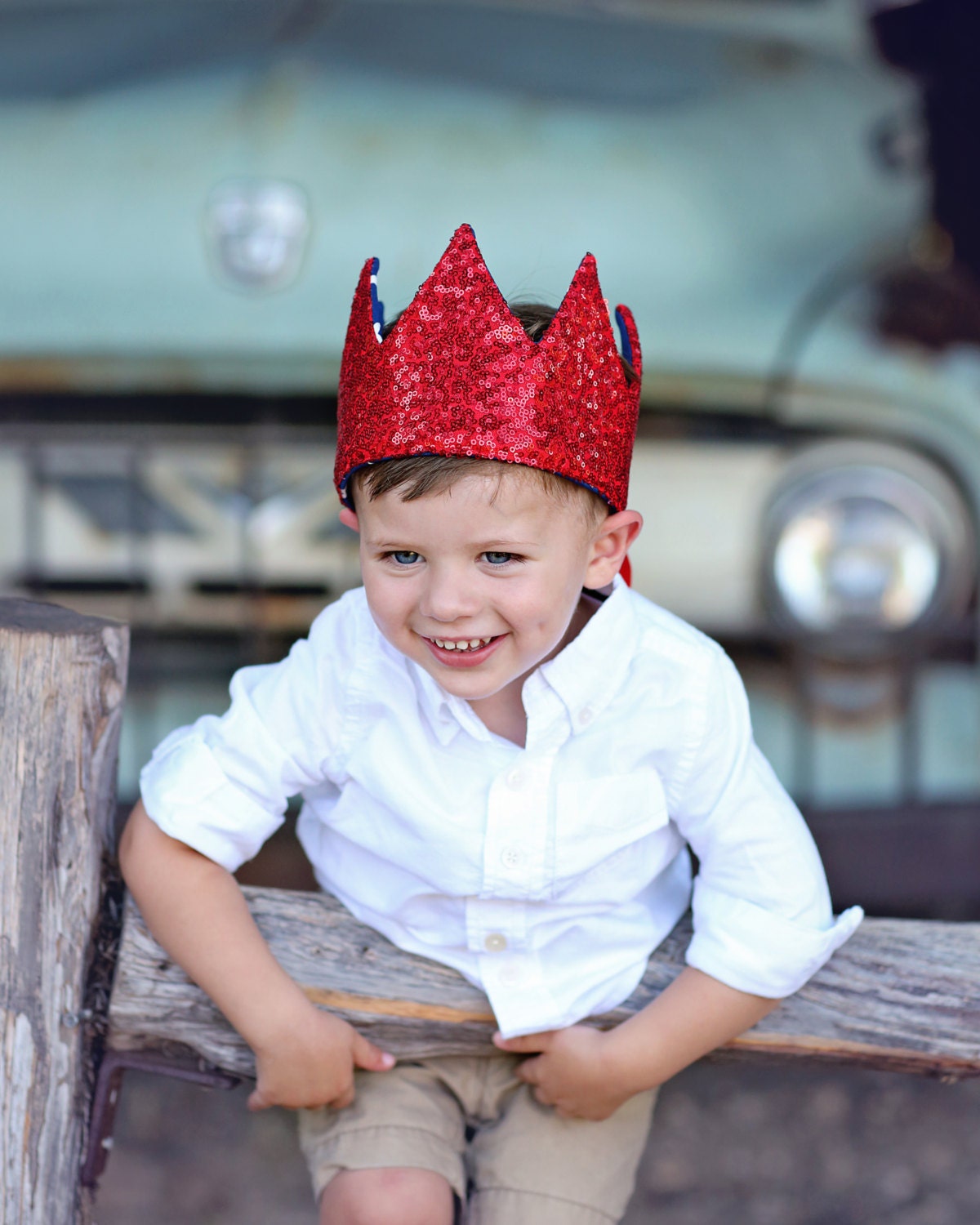 Dress Up Crown - Sequin Crown - Birthday Crown - Red Sequin Crown - Fits all