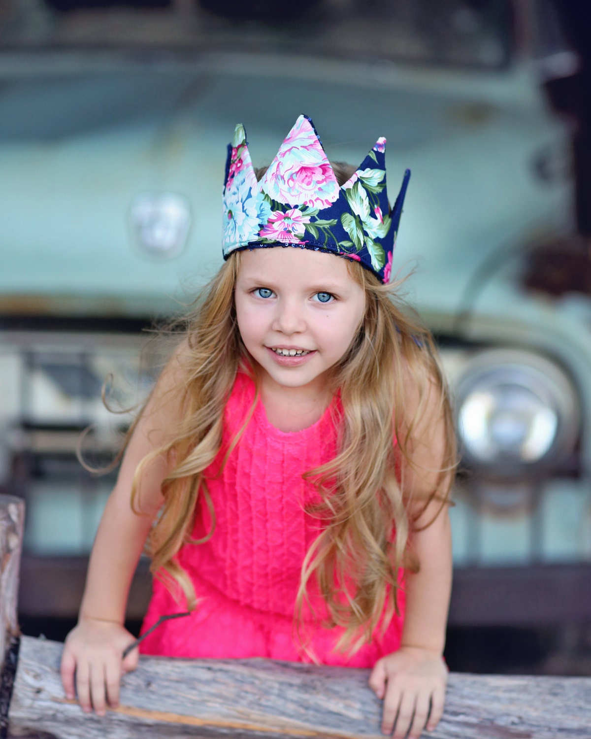 Dress Up Crown - Sequin Crown - Birthday Crown - Navy Floral Crown Reverse Navy Sequins - Fits all