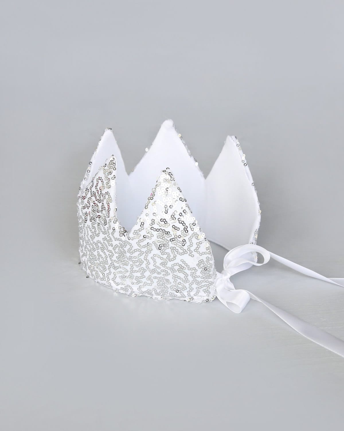 Dress Up Crown - Sequin Crown - Birthday Crown - Silver Sequin Crown - Silver Crown - Fits all - Reversible Crown