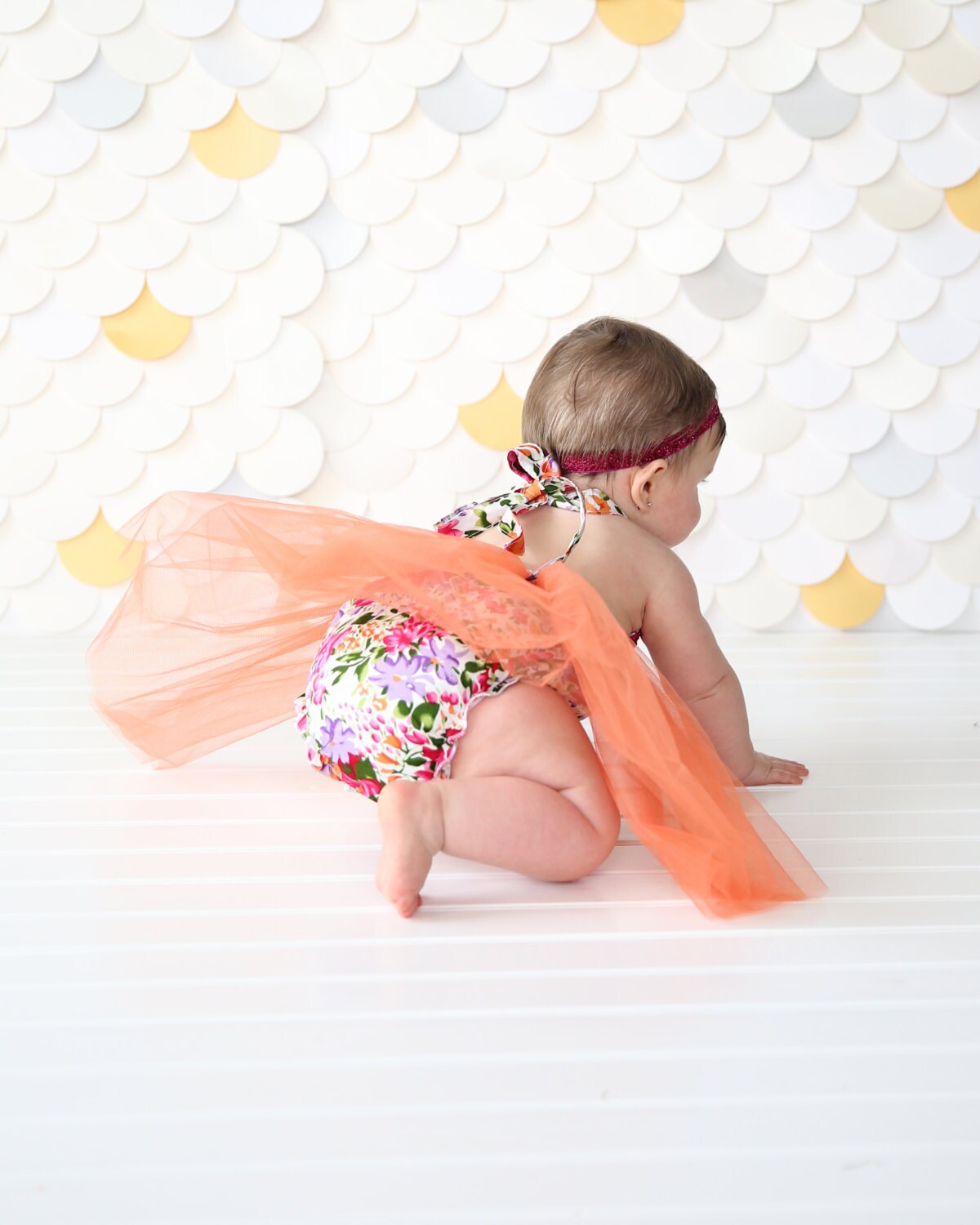 Romper - Tulle skirted, Skirted, Sequin Top Romper - Sequin Romper - Princess Romper - Birthday Romper - Photoshoot - Hot Pink Flower Romper