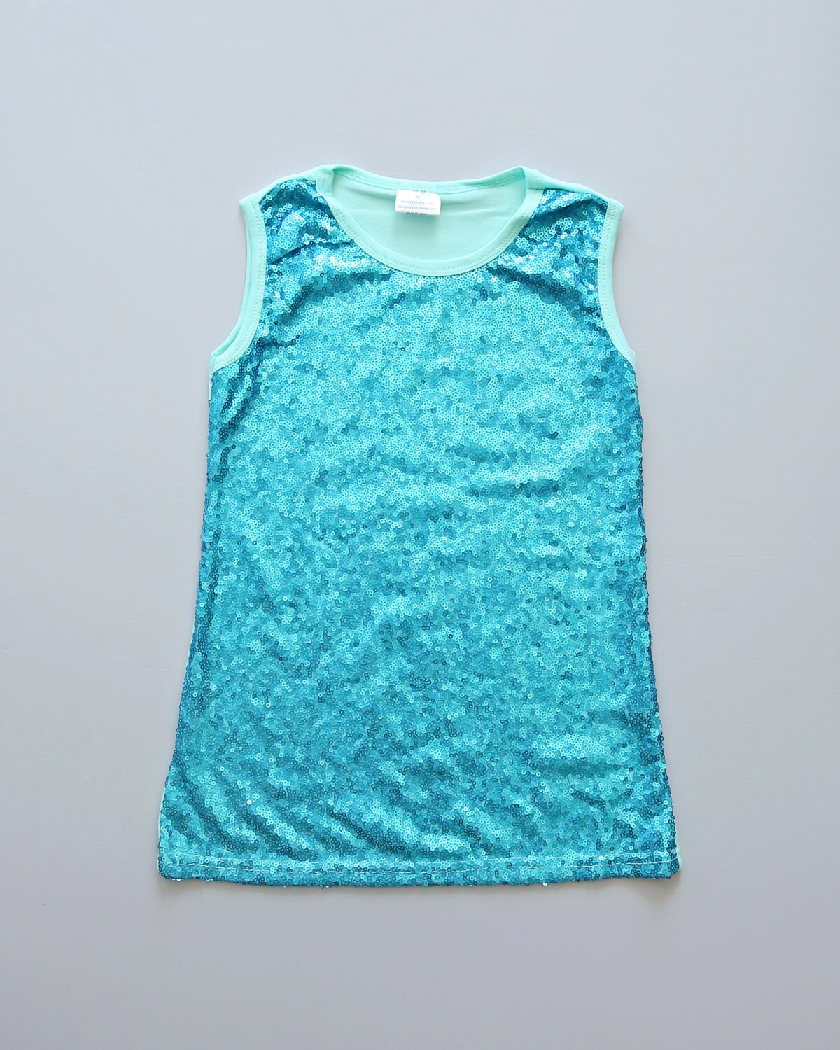Turquoise Blue Sequin Tunic Dress- Sequin Shift Dress, Birthday Dress, Party Dress, Sequin Tank Dress, Aqua Dress, Turquoise Dress, blue
