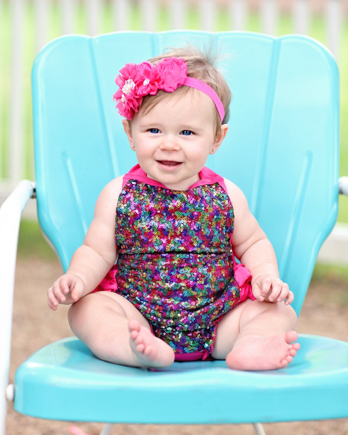 Rainbow Sequin Romper