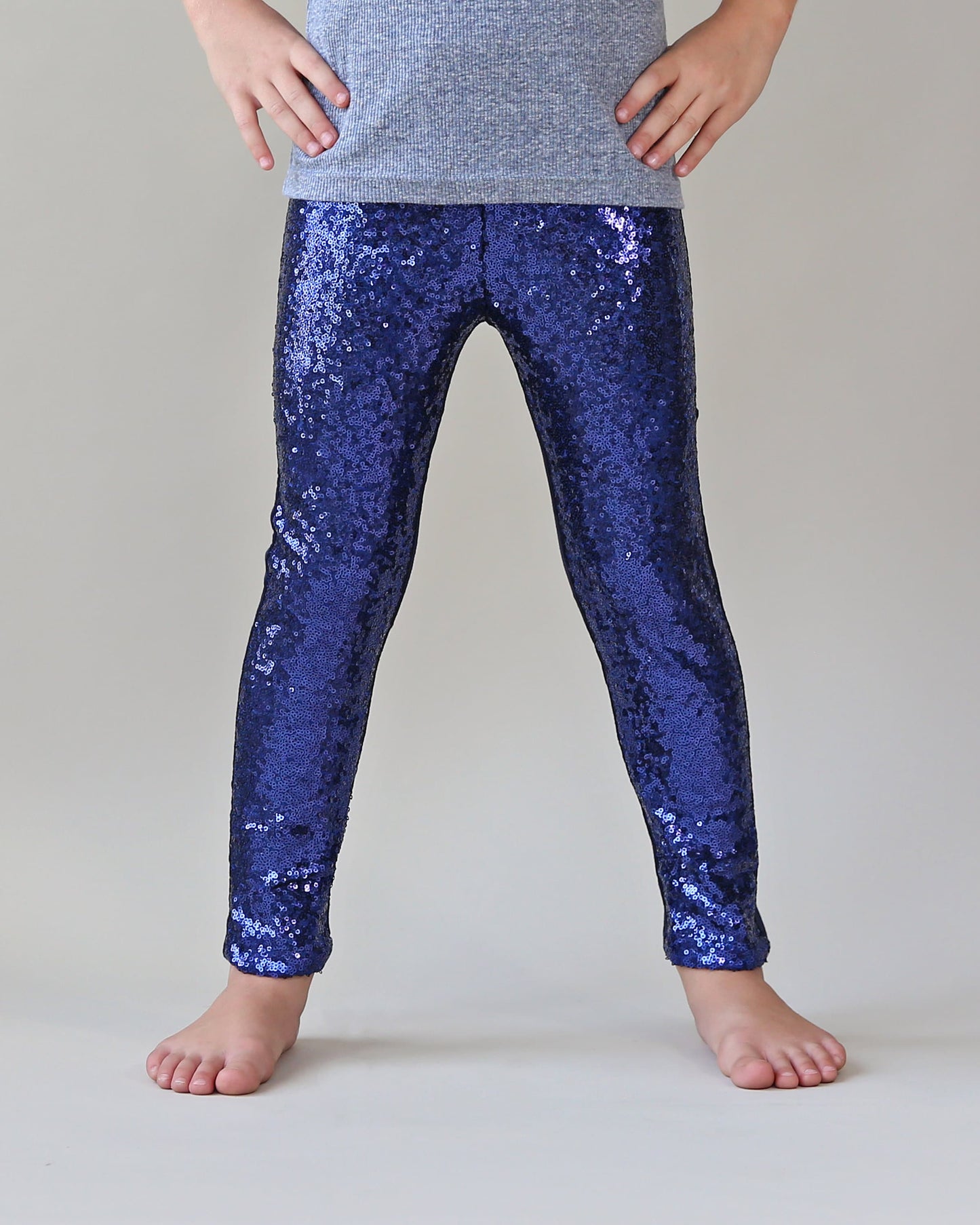 Sequin Leggings in Navy