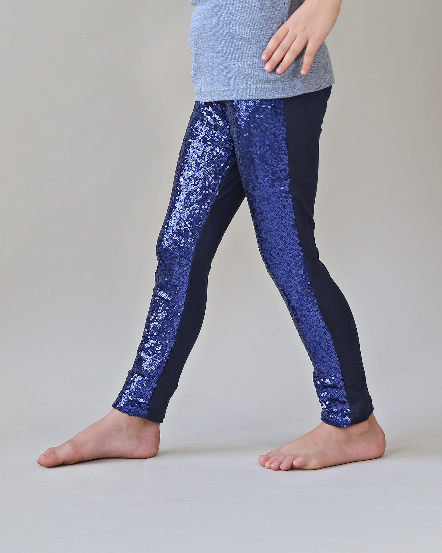 Sequin Leggings in Navy