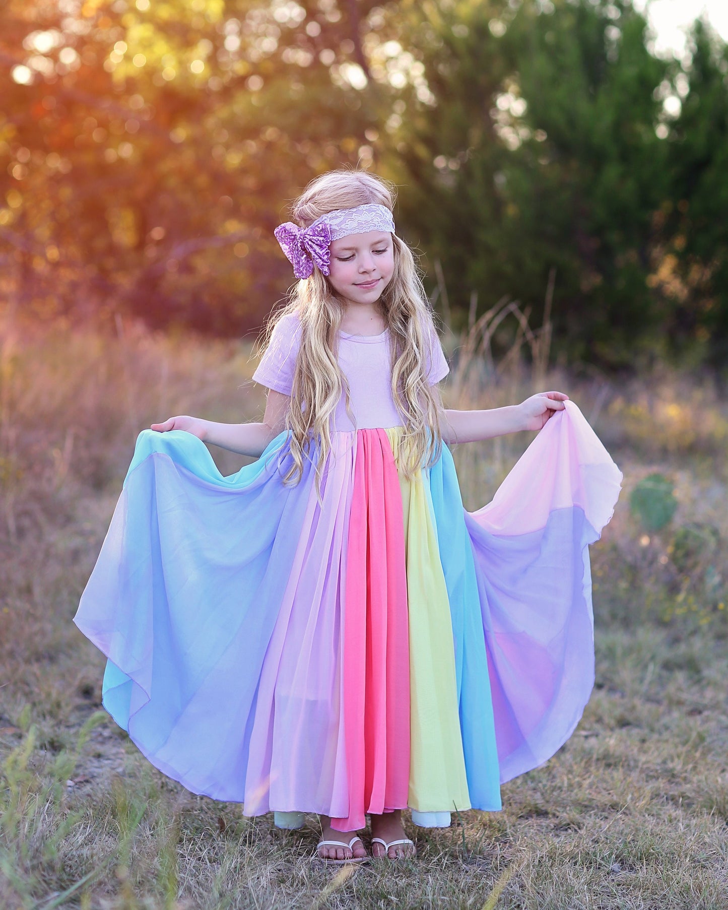 rainbow pastel dress Pastel Rainbow Chiffon Halter Prom Dress with Floral Corset Custom Color / Above Knee / US2