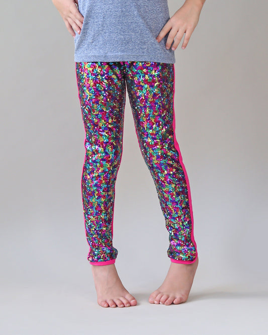 Sequin Leggings in Rainbow