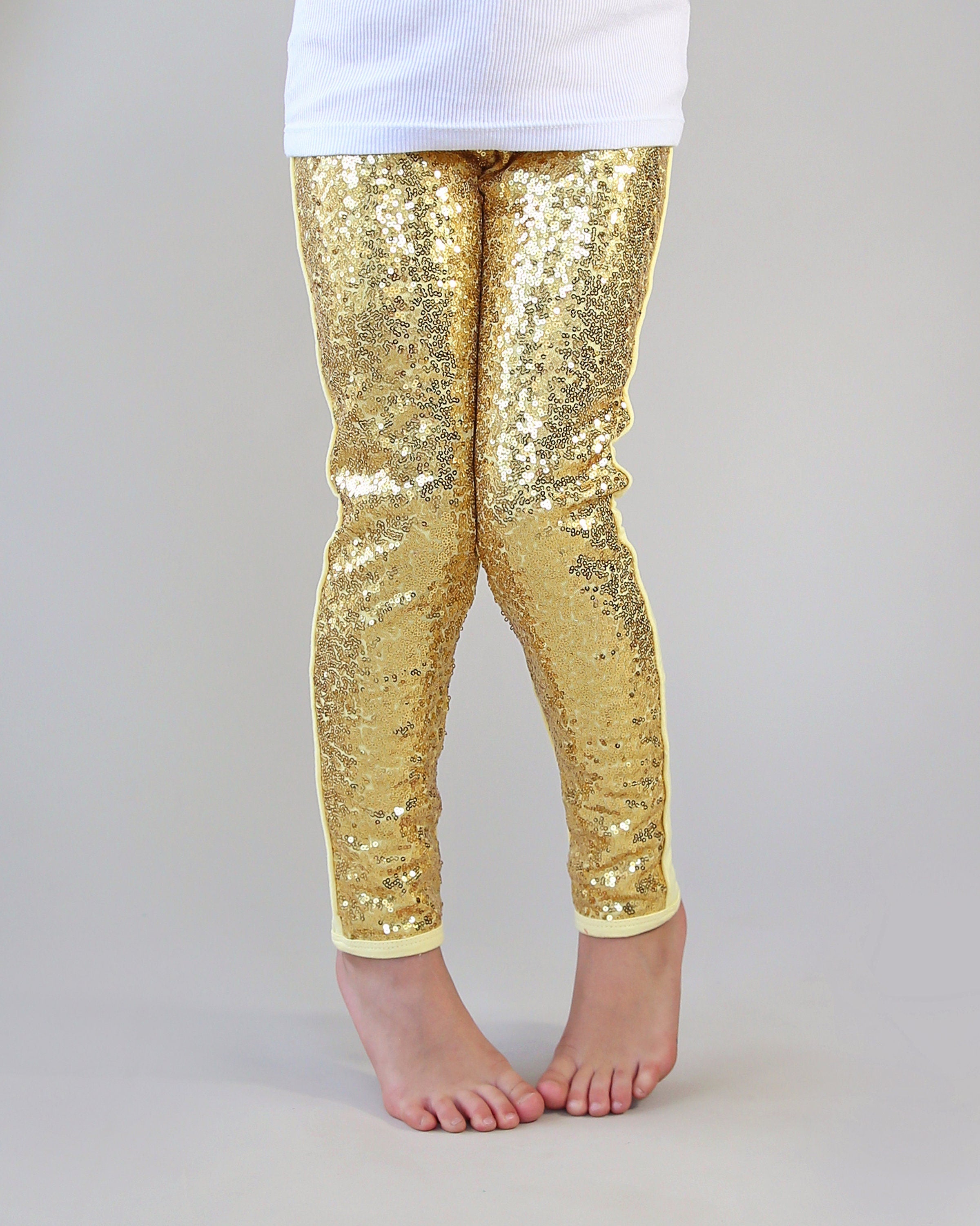 Gold 2025 sparkly leggings