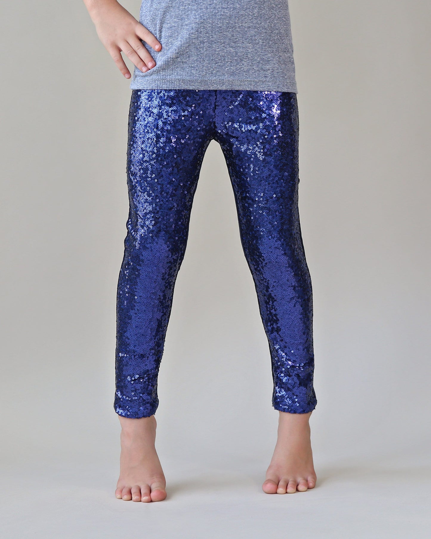 Sequin Leggings in Navy