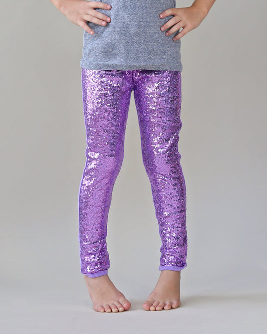 Sequin Leggings in Lavender