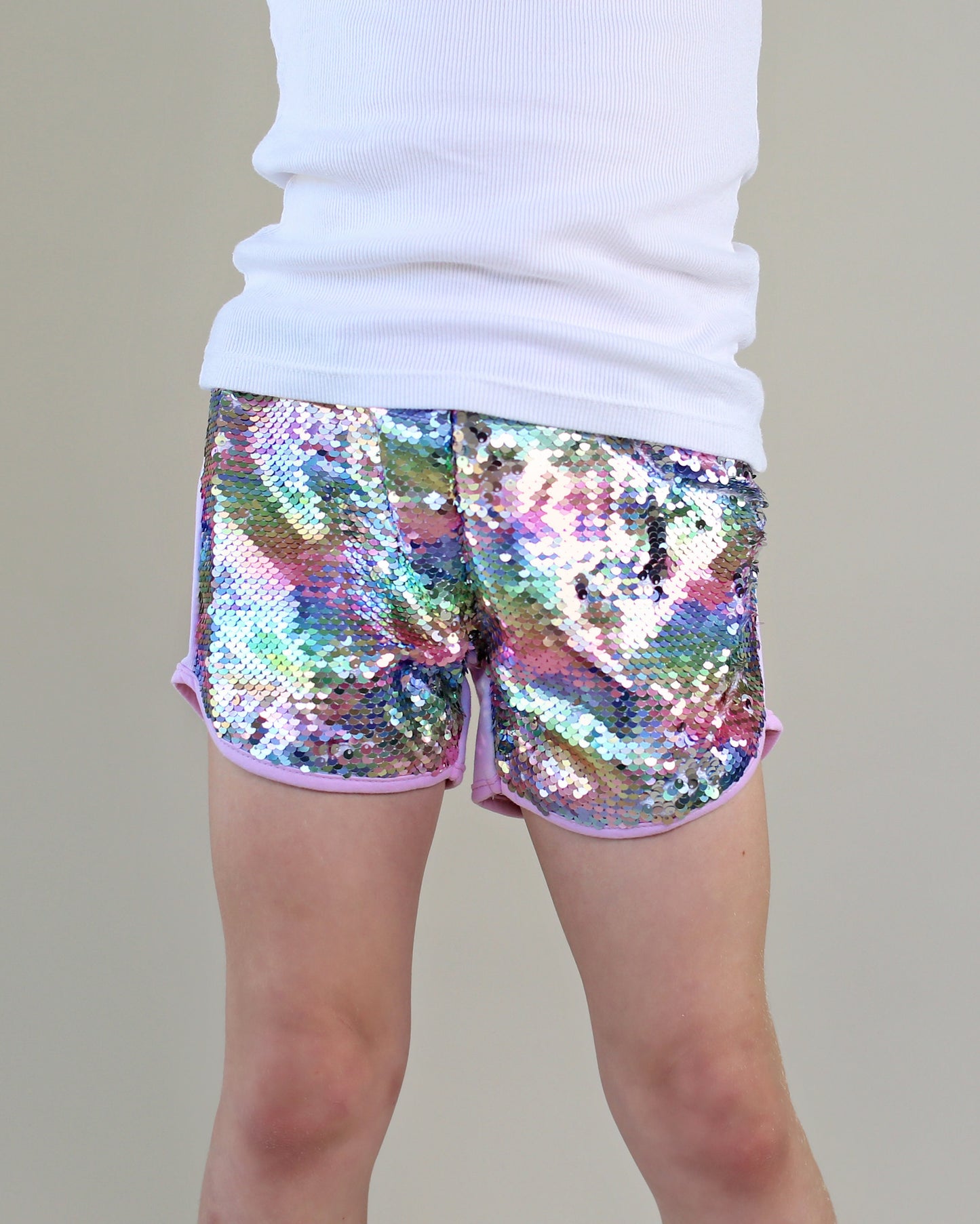 Flip Sequin Shorts in Pastels