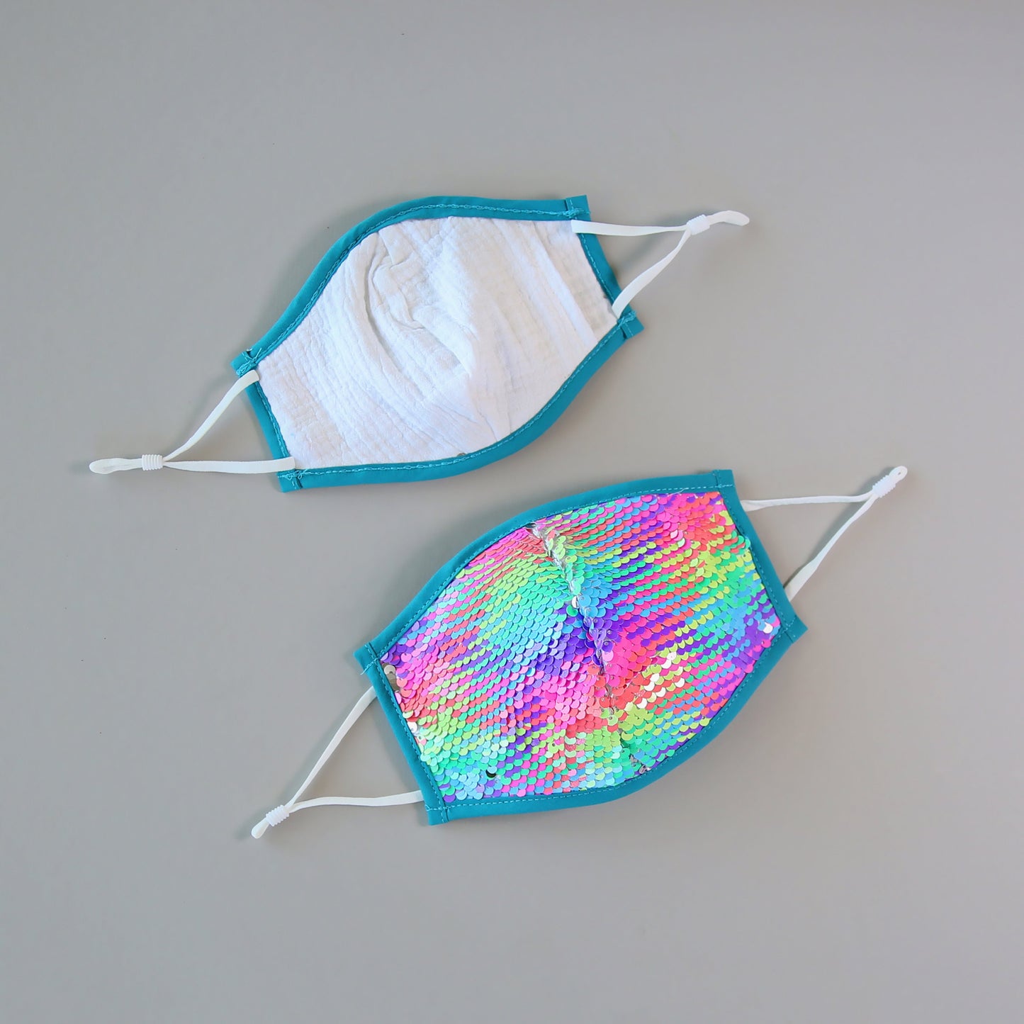 Sequin Face Mask - Pocket Filter Face Mask - Dust Face Mask - Glam Face Mask - Neon Rainbow