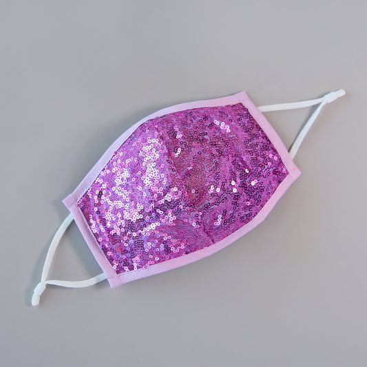 Sequin Face Mask - Pocket Filter Face Mask - Dust Face Mask - Glam Face Mask -Lavender Sequin Mask