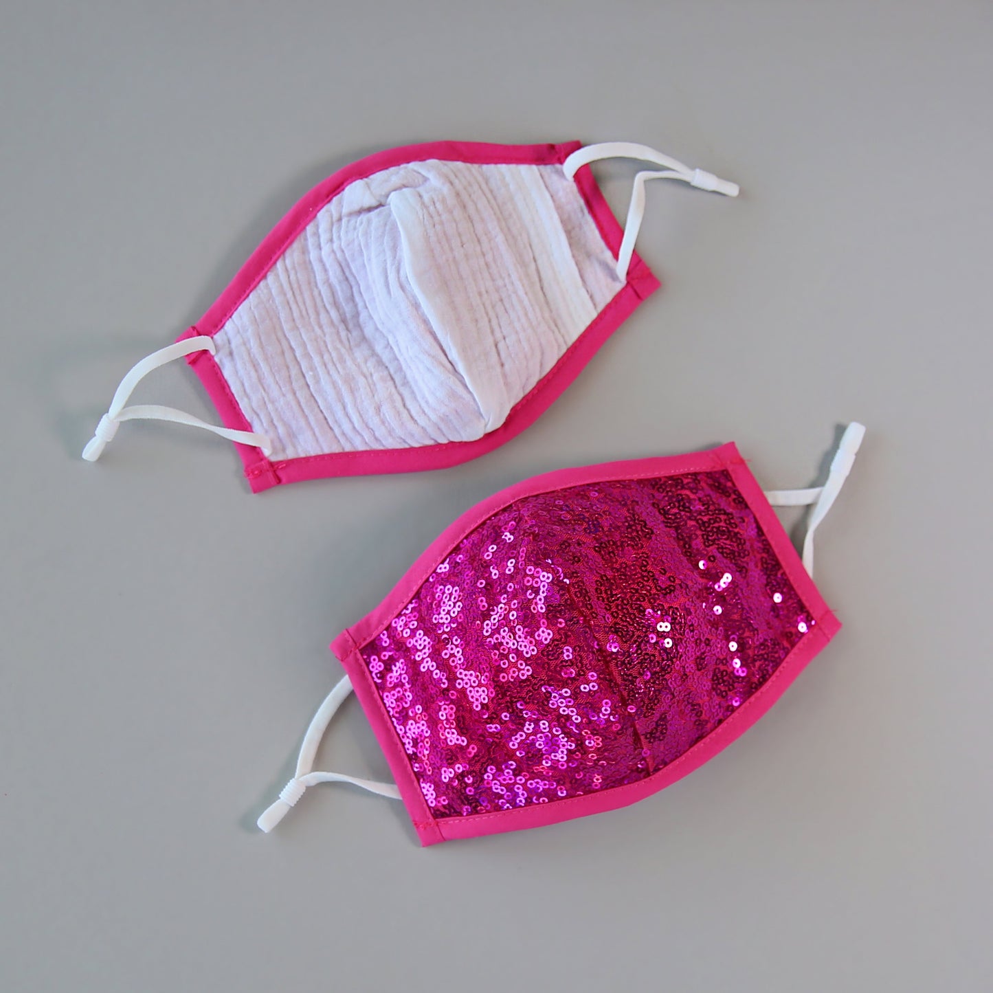 Sequin Face Mask - Pocket Filter Face Mask - Dust Face Mask - Glam Face Mask - Hot Pink Sequin Mask