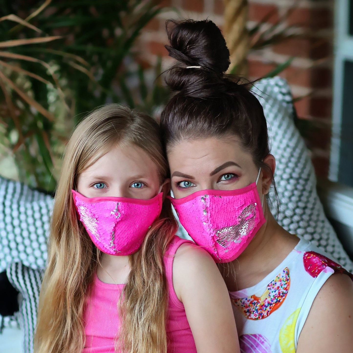 Sequin Face Mask - Pocket Filter Face Mask - Dust Face Mask - Glam Face Mask - Watermelon Pink Sequin Mask