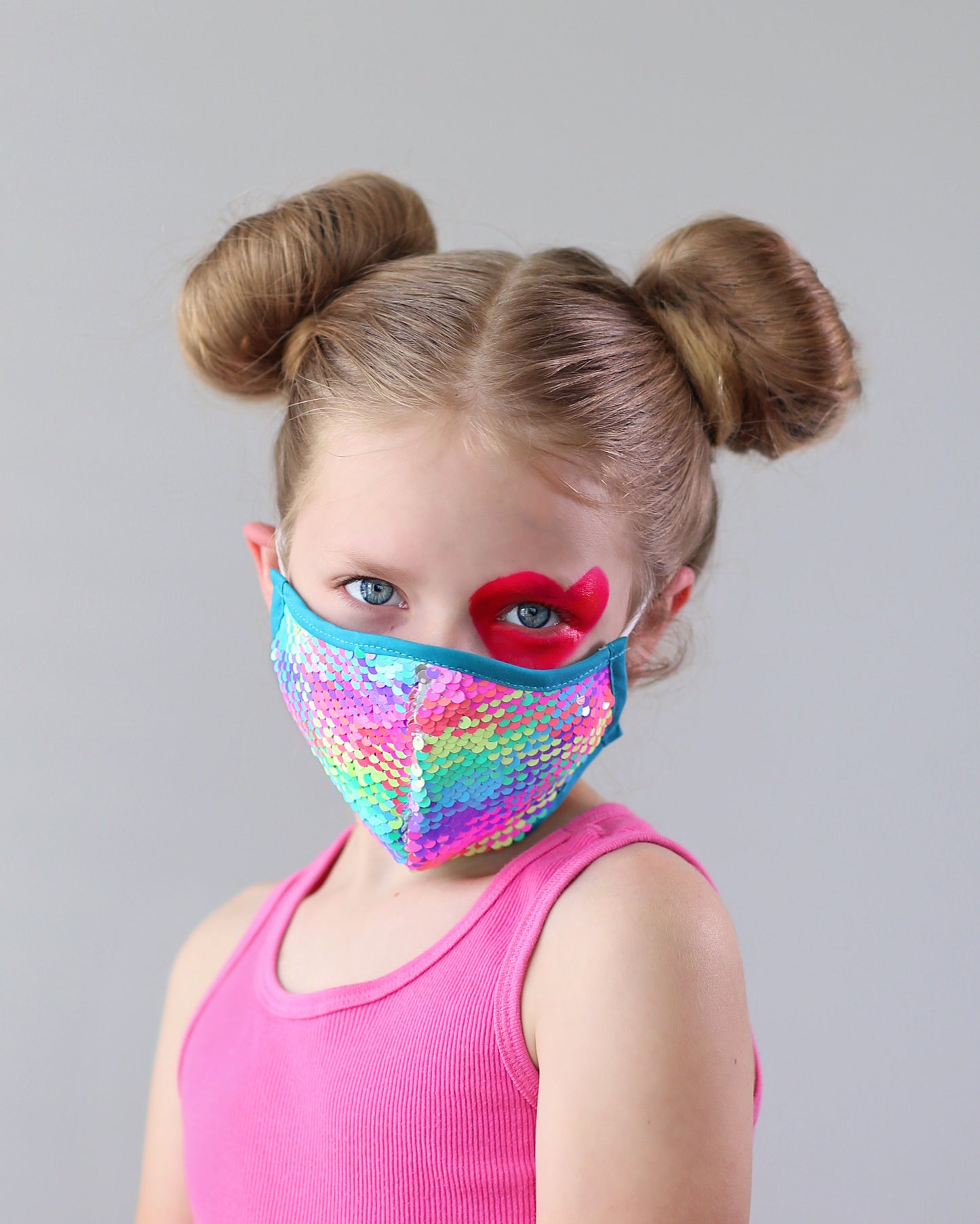 Sequin Face Mask - Pocket Filter Face Mask - Dust Face Mask - Glam Face Mask - Neon Rainbow