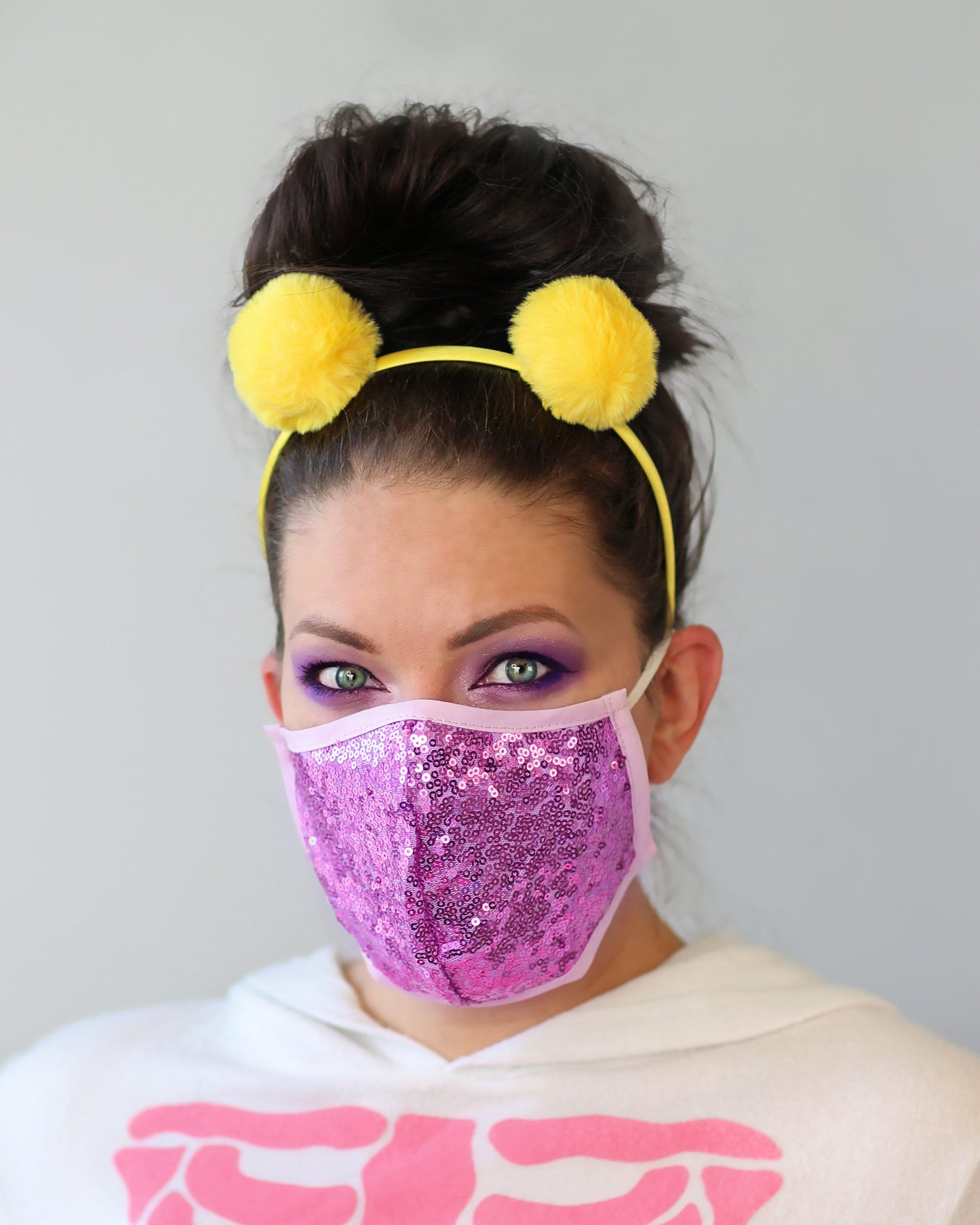 Sequin Face Mask - Pocket Filter Face Mask - Dust Face Mask - Glam Face Mask -Lavender Sequin Mask