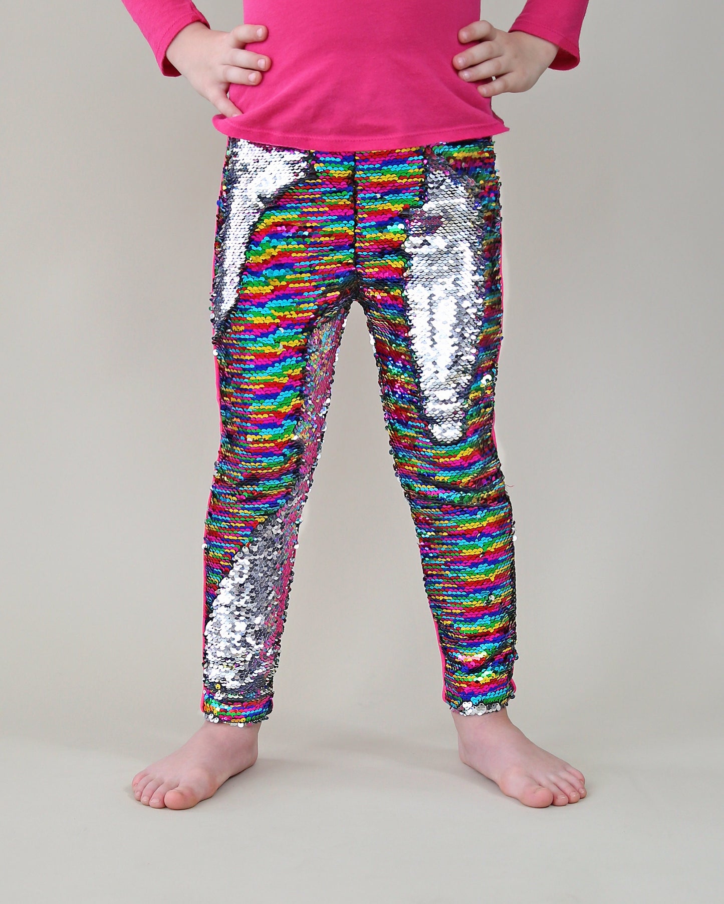 Flip Sequin Leggings in Rainbow