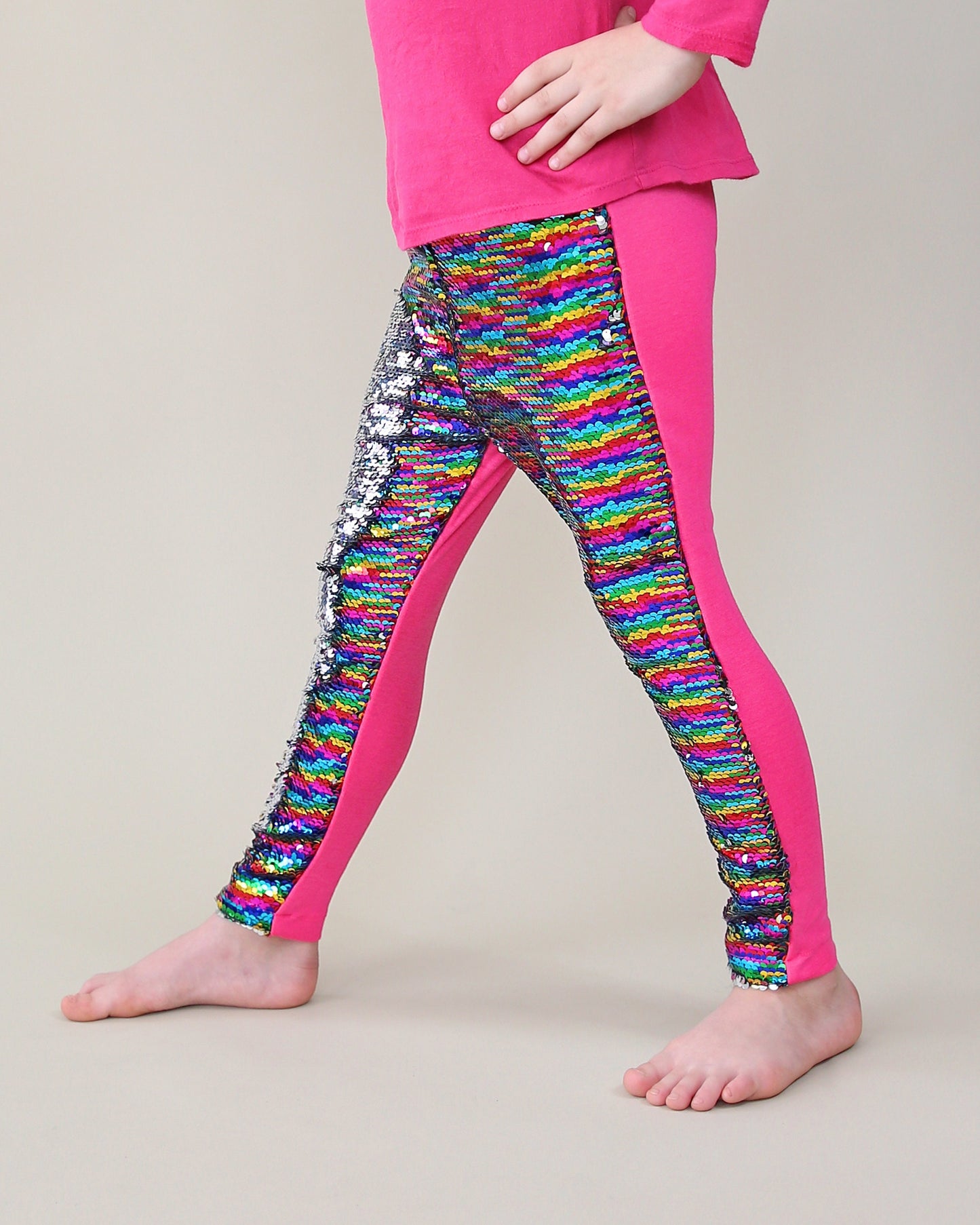 Flip Sequin Leggings in Rainbow