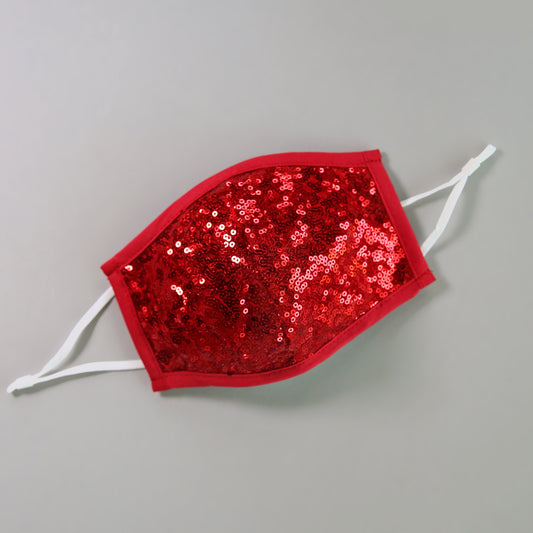 Sequin Face Mask - Pocket Filter Face Mask - Dust Face Mask - Glam Face Mask - Red Sequin Mask - Red Mask