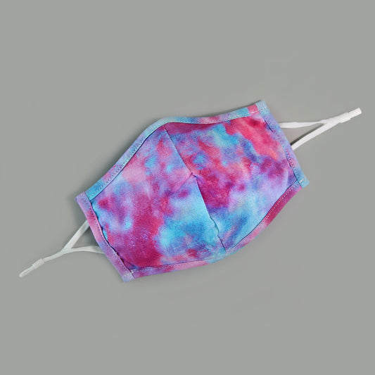 Sequin Face Mask - Pocket Filter Face Mask - Dust Face Mask - Glam Face Mask - Hot Pink and Aqua Tie Dye Mask - Tie Dye Face Mask