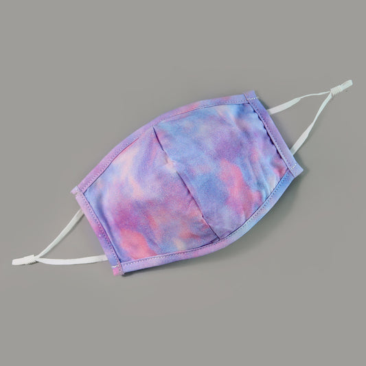 Sequin Face Mask - Pocket Filter Face Mask - Dust Face Mask - Glam Face Mask - Pink and Aqua Tie Dye Mask - Tie Dye Face Mask