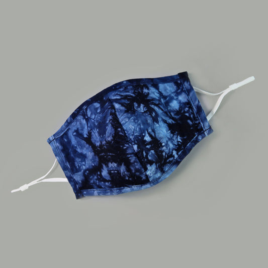 Sequin Face Mask - Pocket Filter Face Mask - Dust Face Mask - Glam Face Mask - Blue and Black Tie Dye Mask - Tie Dye Face Mask