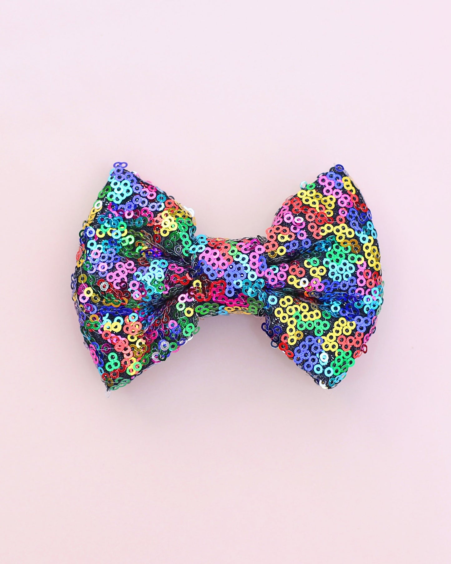 Rainbow Bow Clip - Sequin Bow Clip -  Rainbow Sequins