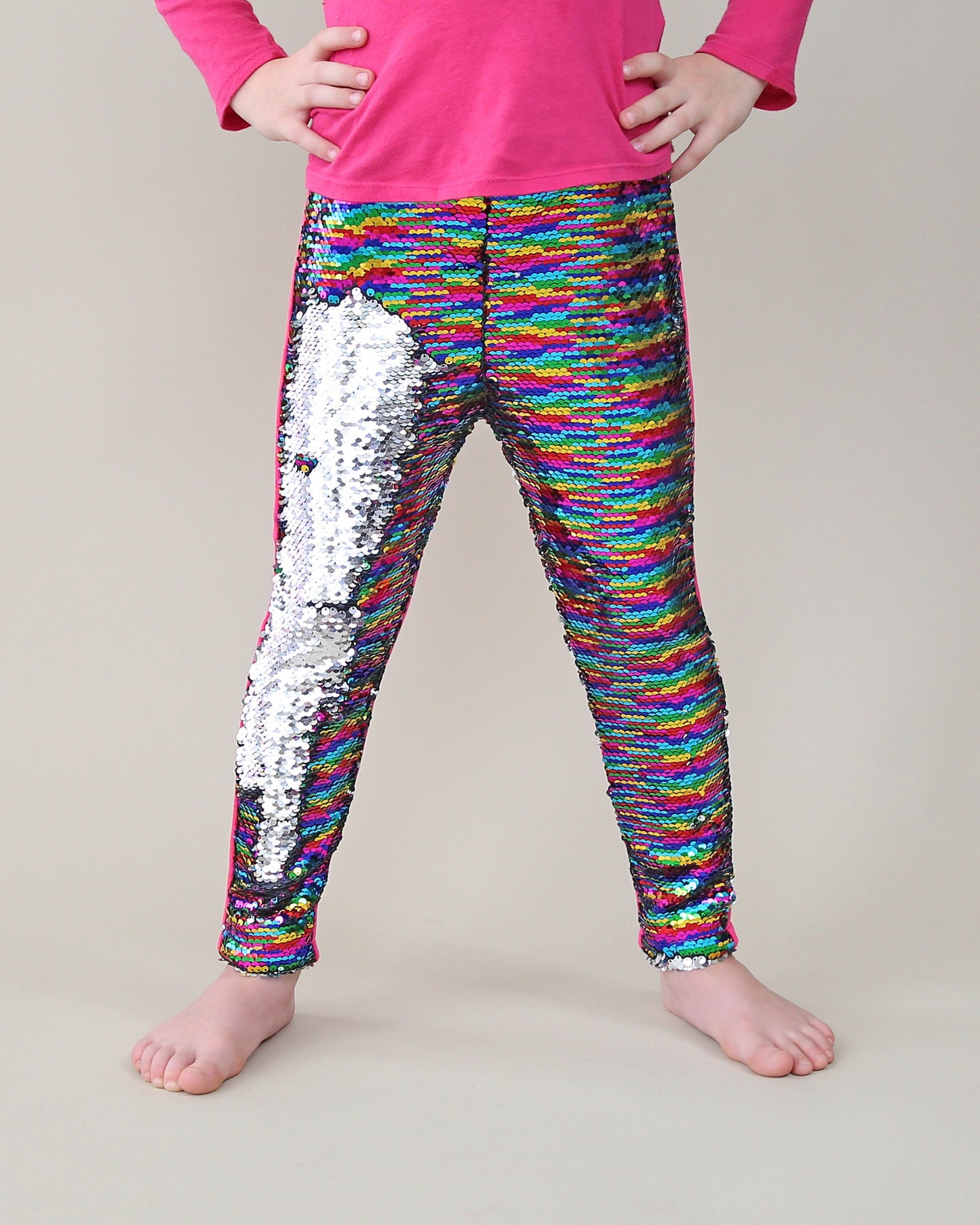 Flip Sequin Leggings in Rainbow