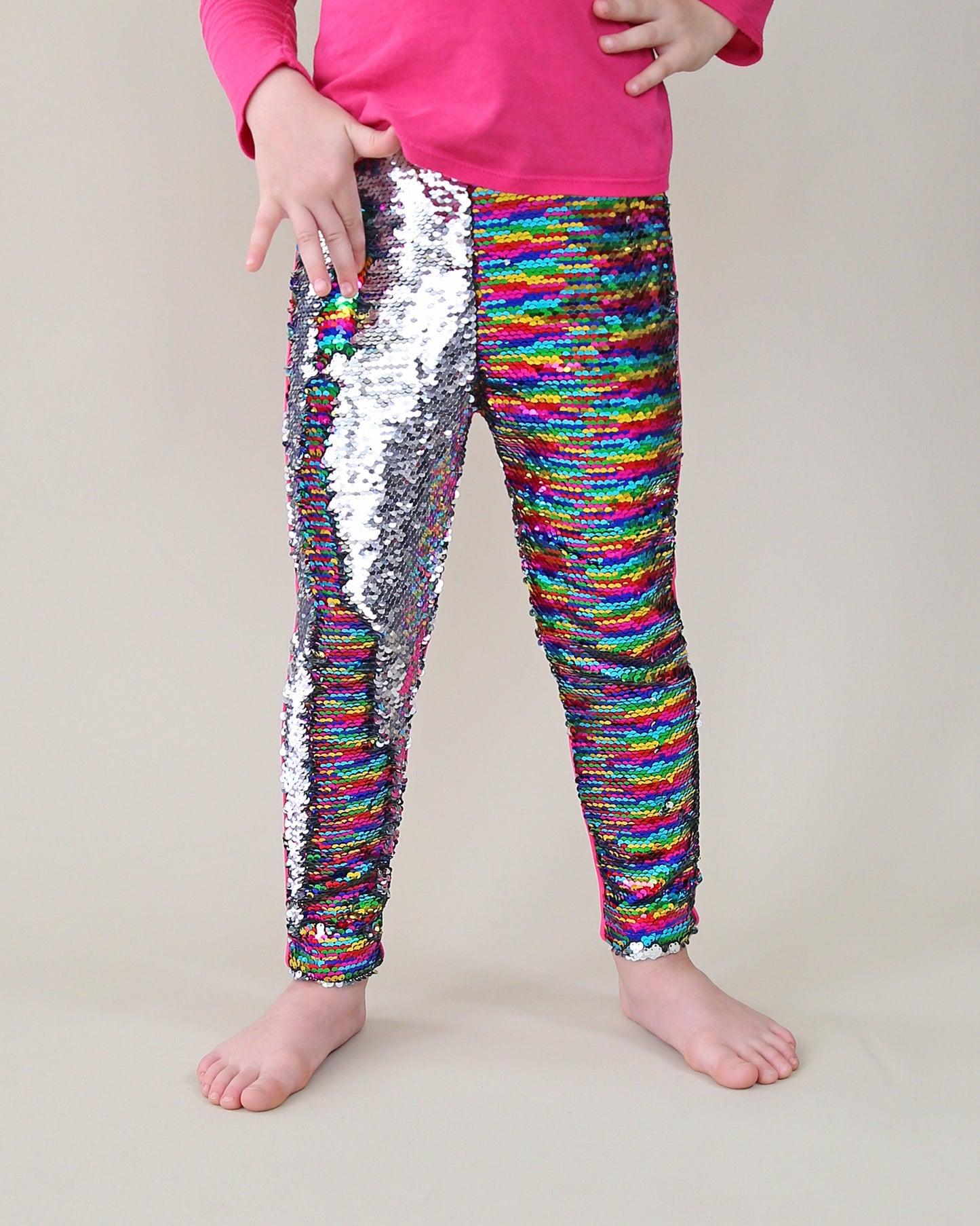 Flip Sequin Leggings in Rainbow