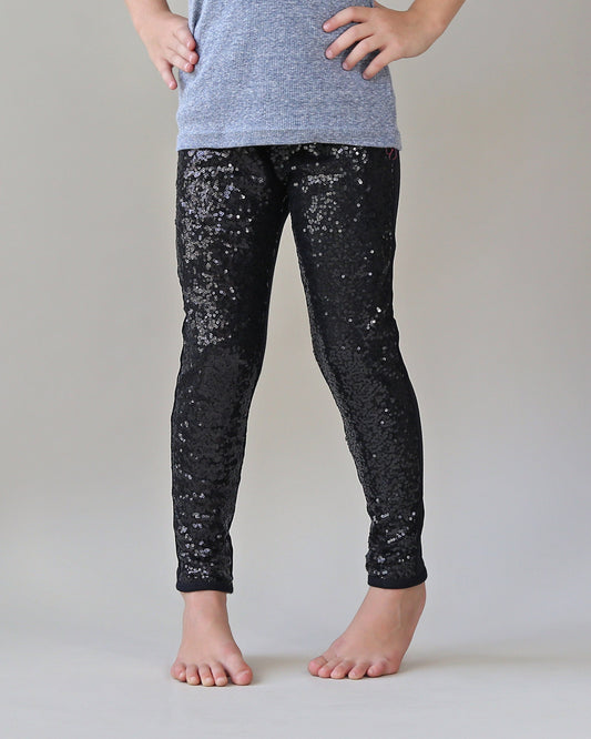 Sequin Leggings in Black